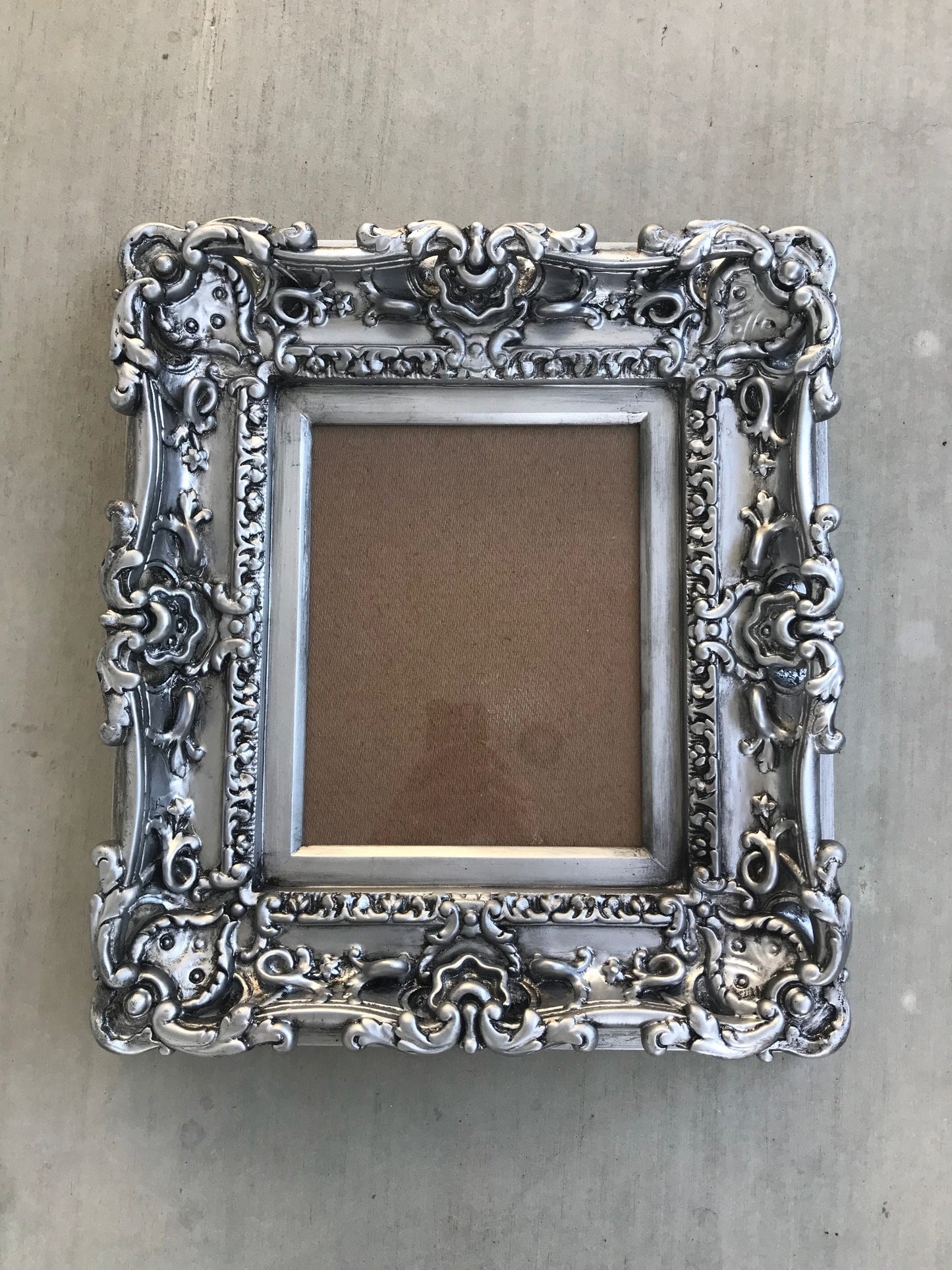 8x10 Antique Silver Frame, Baroque Picture Frame, Art Frames