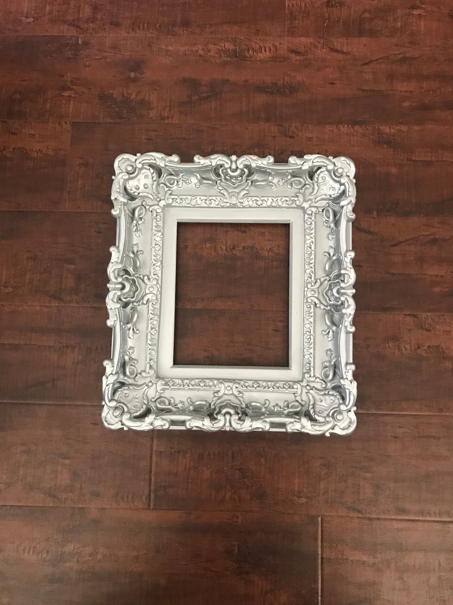 8x10 Silver Frame, Baroque Ornate Picture Frame, Artwork Fancy Small Photo Frame