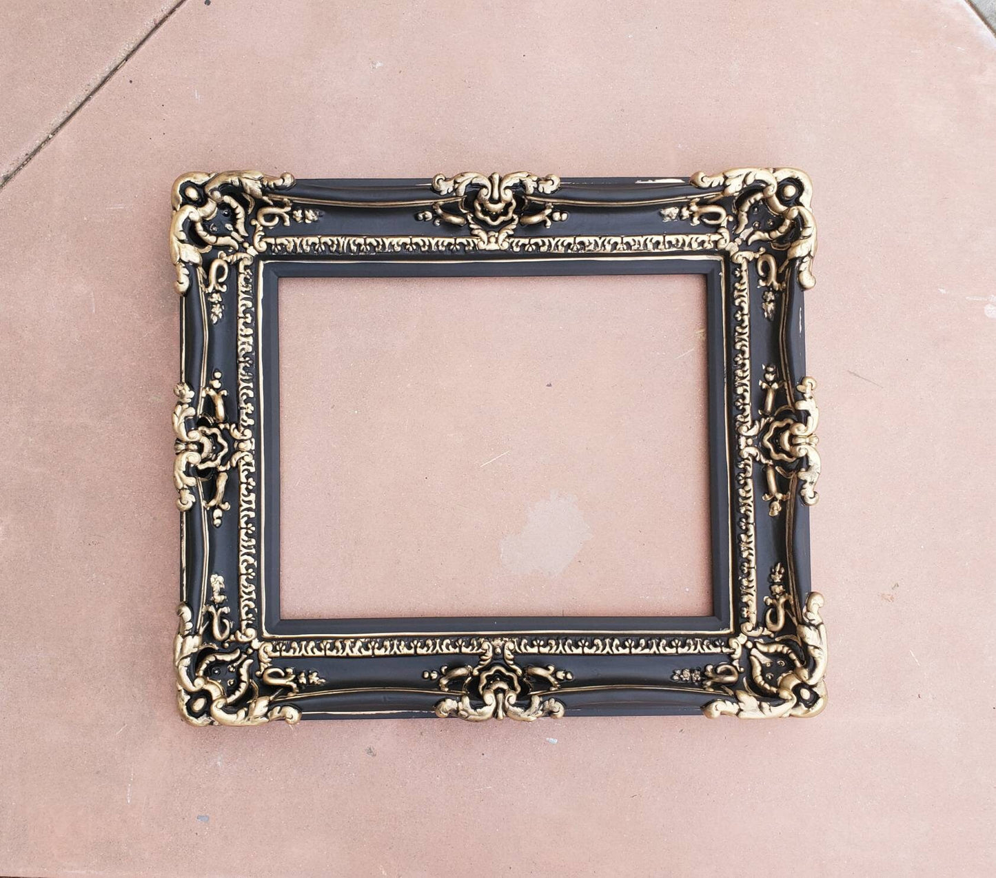 20x24 Picture Frame, Black Gold Photo Frame, Fancy Elegant Victorian Frame