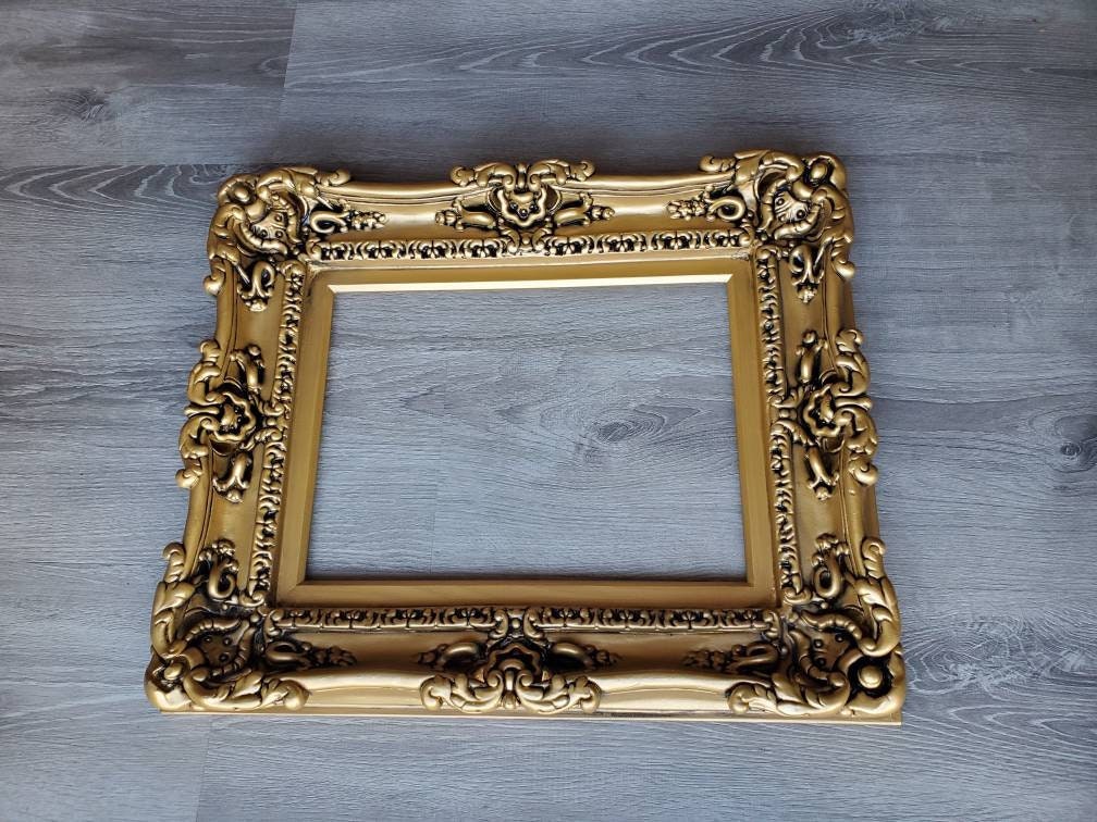 11x14 Vintage Gold Photo Frame, Colonial Baroque Ornate Frame