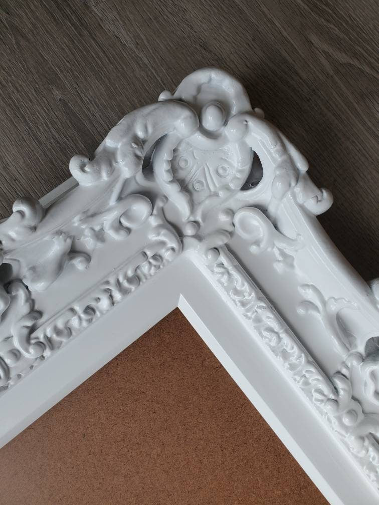 8x10 White frame baroque wedding wall picture frame art painting print cottage photo