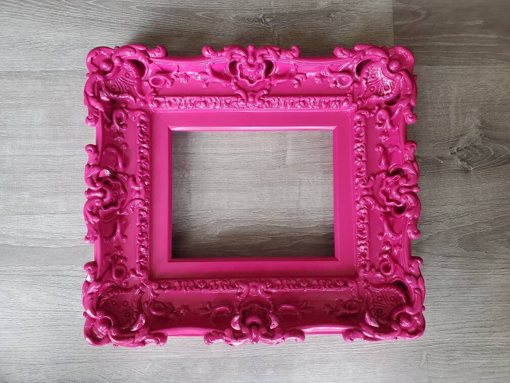 8x10 Pink frames, baroque ornate wall style girls picture frames art photo canvas painting