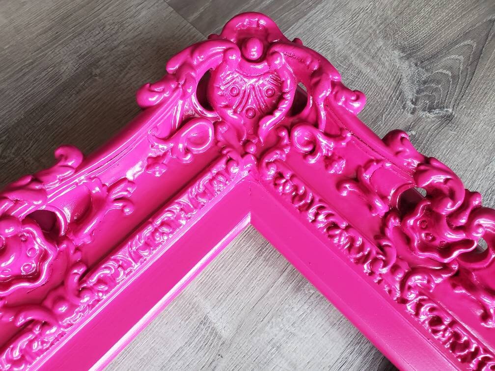 8x10 Pink frames, baroque ornate wall style girls picture frames art photo canvas painting