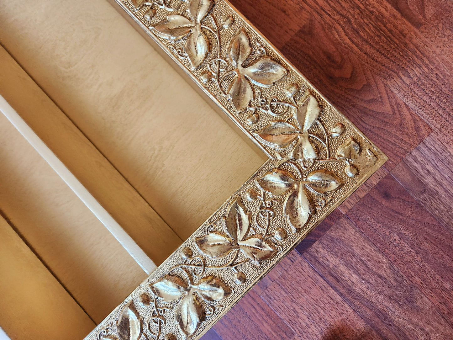 29x35 Gold ornate display frame nail polish shelves essential oil rack shelf colonial style