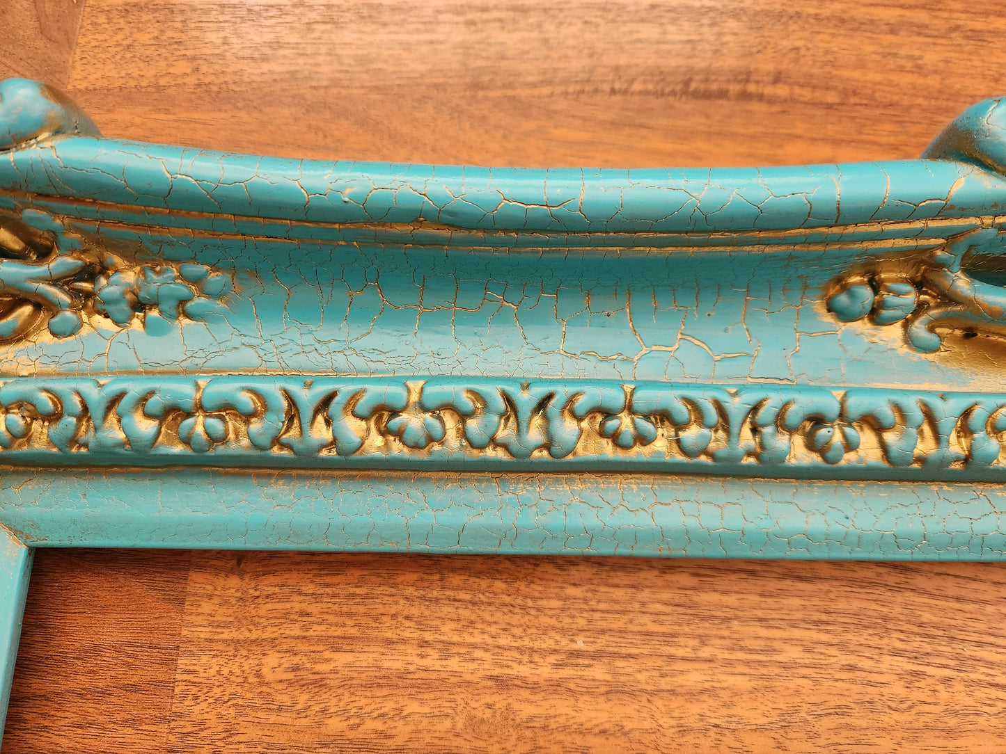 20x24 Vintage turquoise baroque frame antique cracked finish style, original frames
