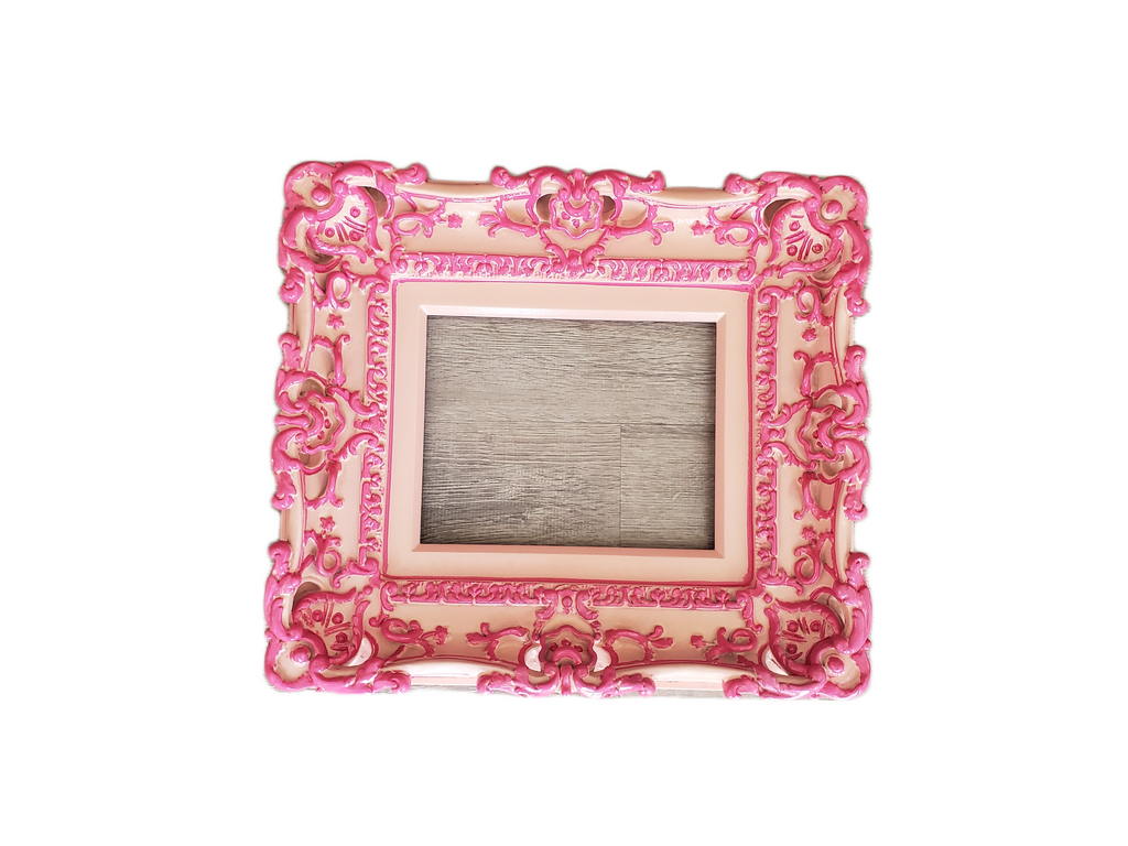 8.5x11 Original pink frame, baroque baby picture frame, photography ideas, two tones