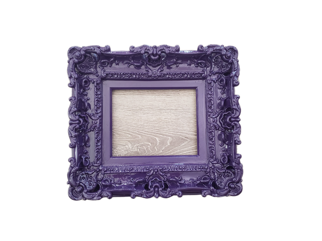 8.5x11 Purple Picture Frame, Baroque Photo Frame, Artistic Artwork, Photography