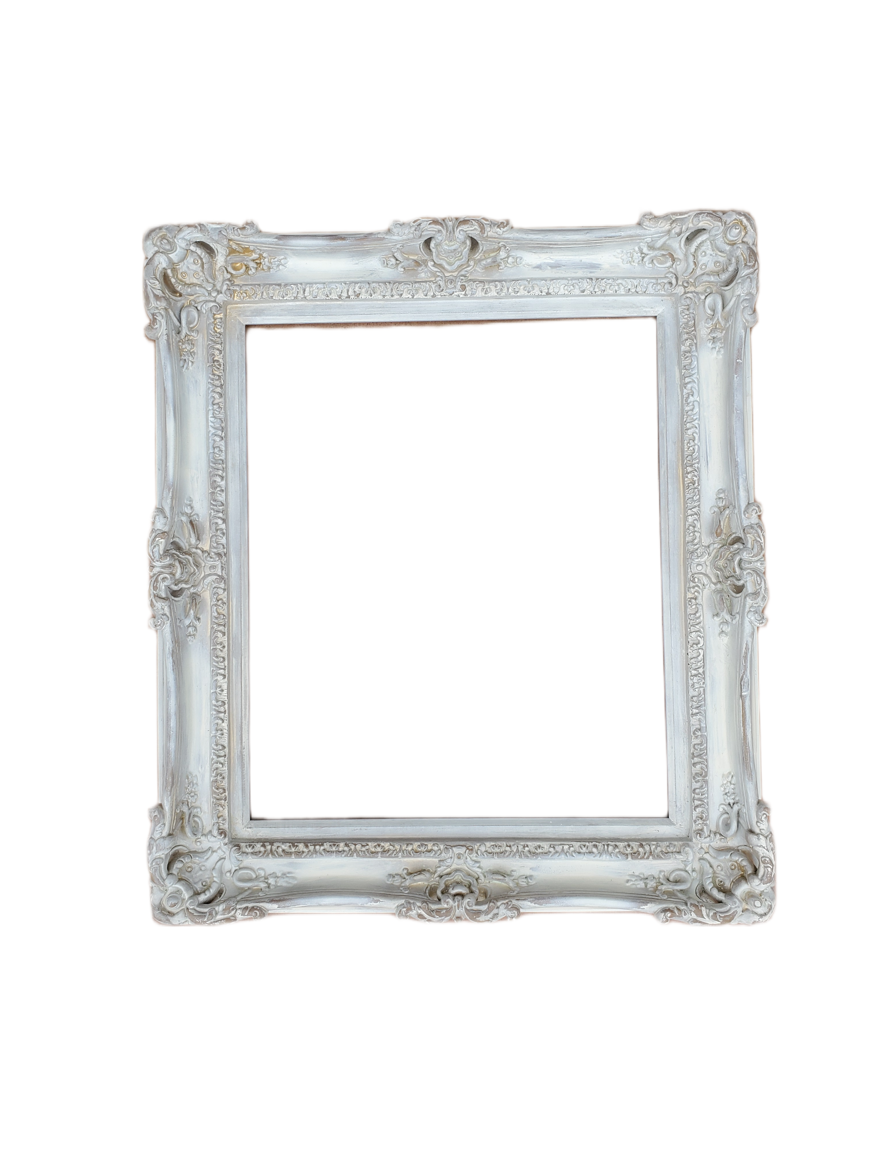 20x24 Vintage White Shabby Chic Picture Frame, Fancy Original Frame