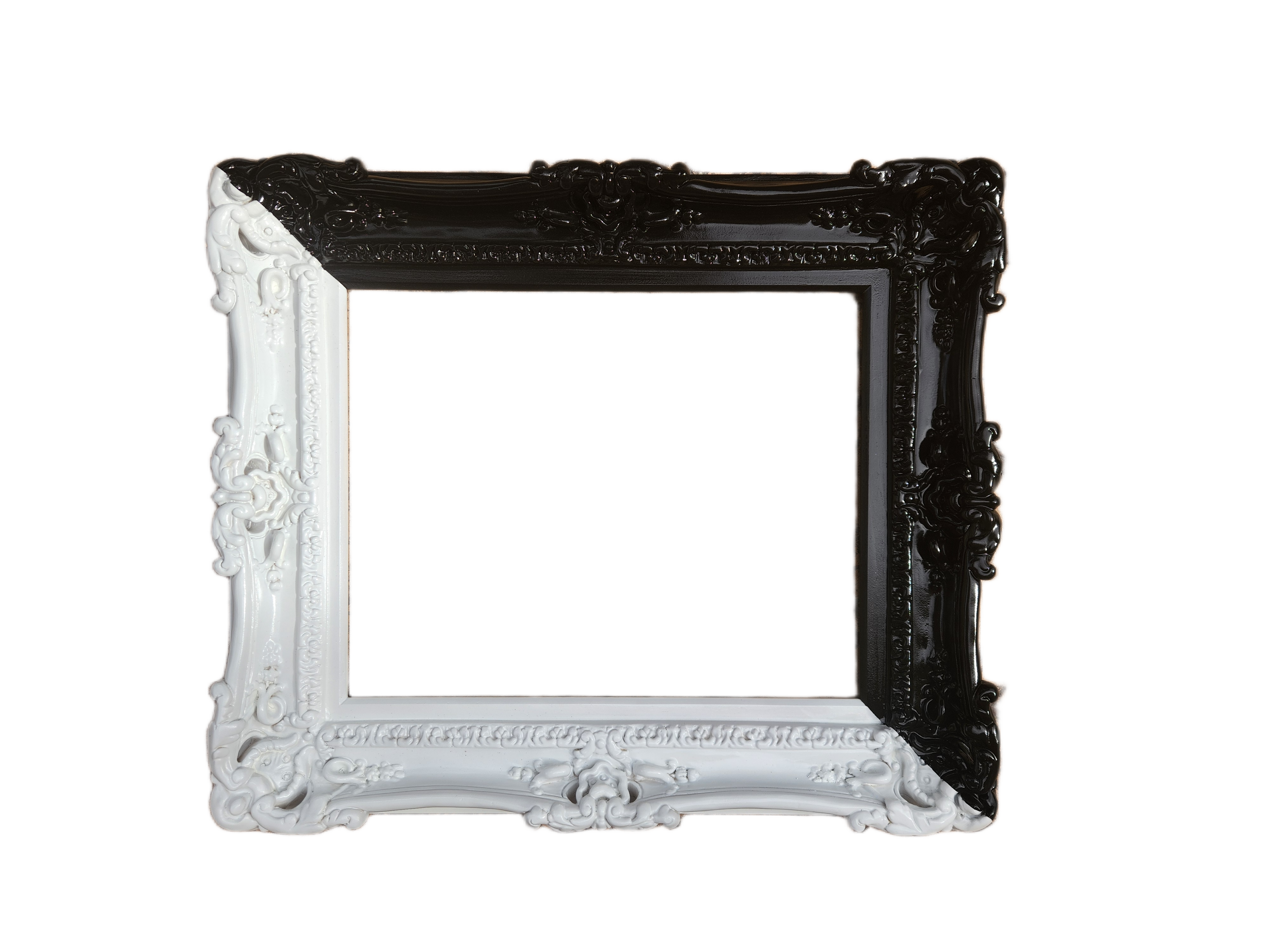 16x20 Bicolor Picture Frame, Elegant Gothic Photo Frame, Baroque French Frame