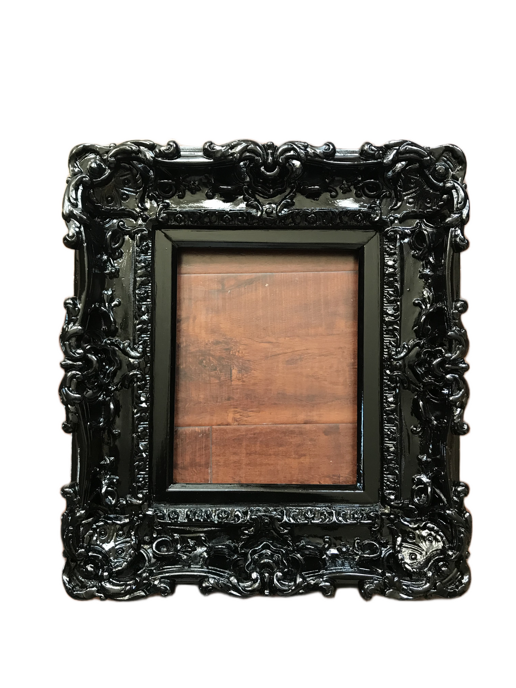 8x10 Black Frame, Baroque Art Picture Frame, Cottage Chic Stylish Frame
