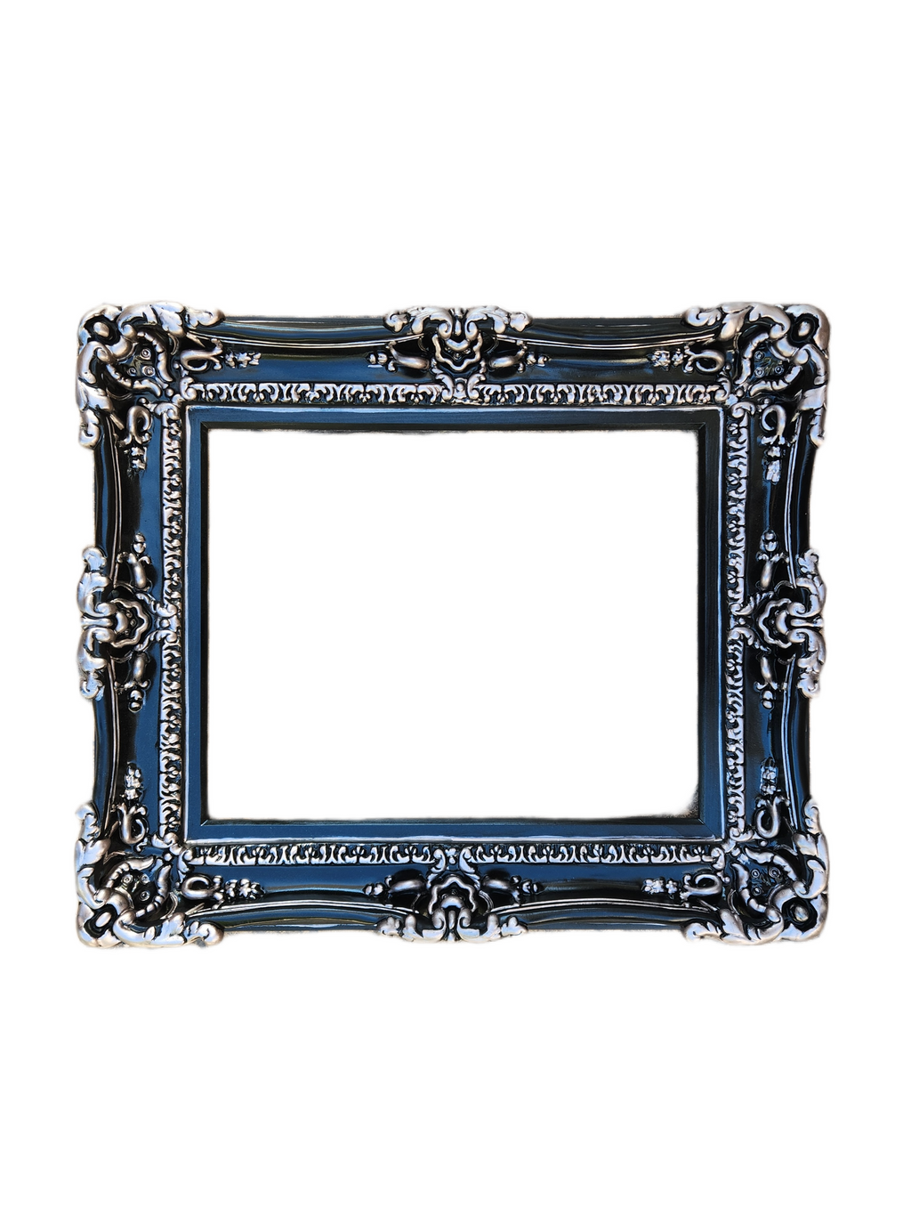 16x20 Black picture frame, ornate chic baroque wall frame, artwork, photography frame