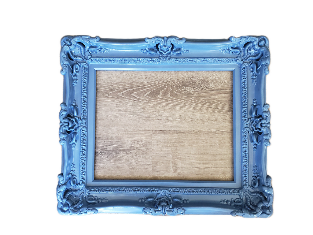 20x24 Blue Picture Frame, Baroque Fancy Original Frame, Baby Frame