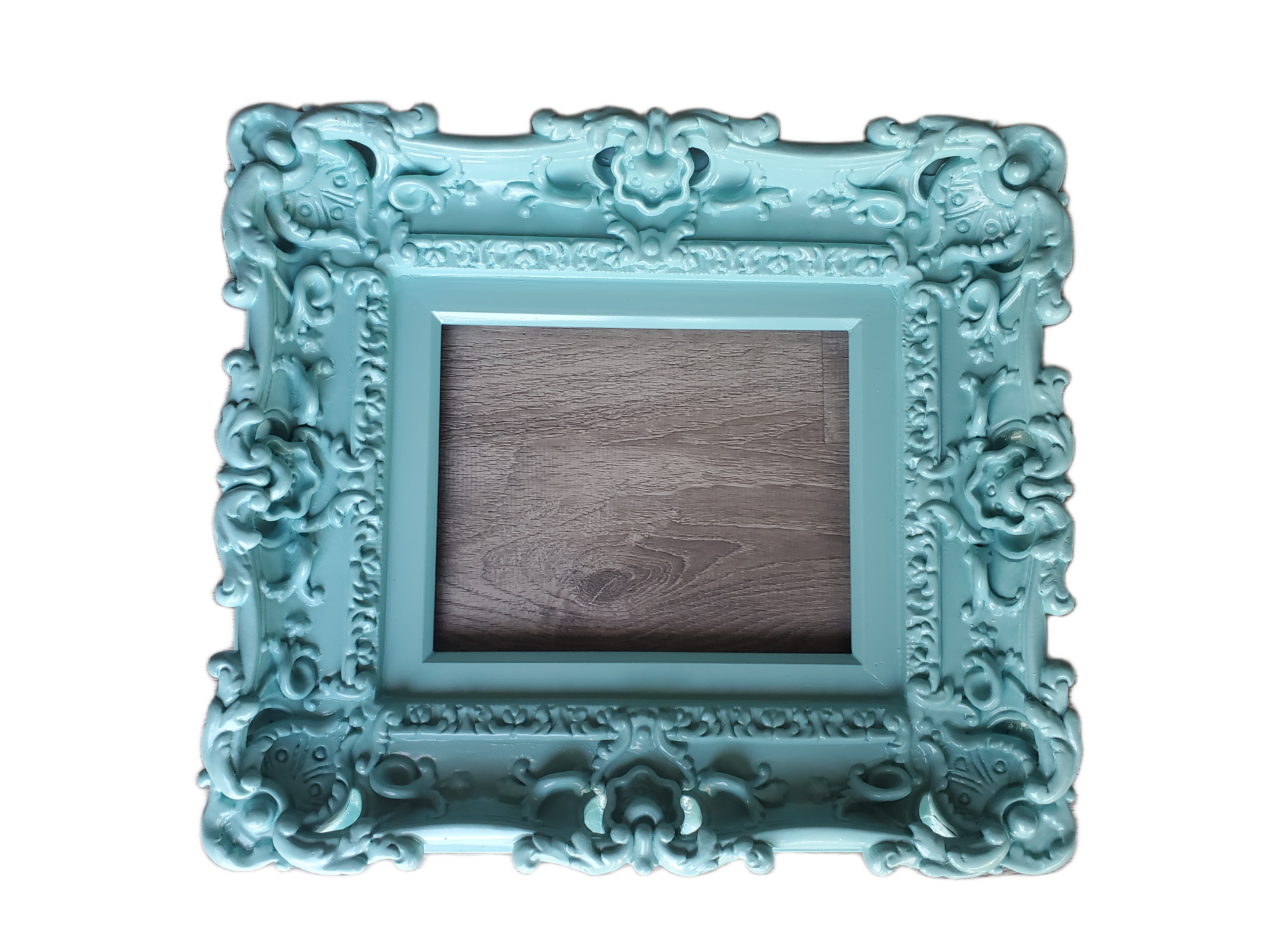 8.5x11 Baroque Frame, Mint Picture Frame, Fancy Art Cottage Frame, Photo Family Frame