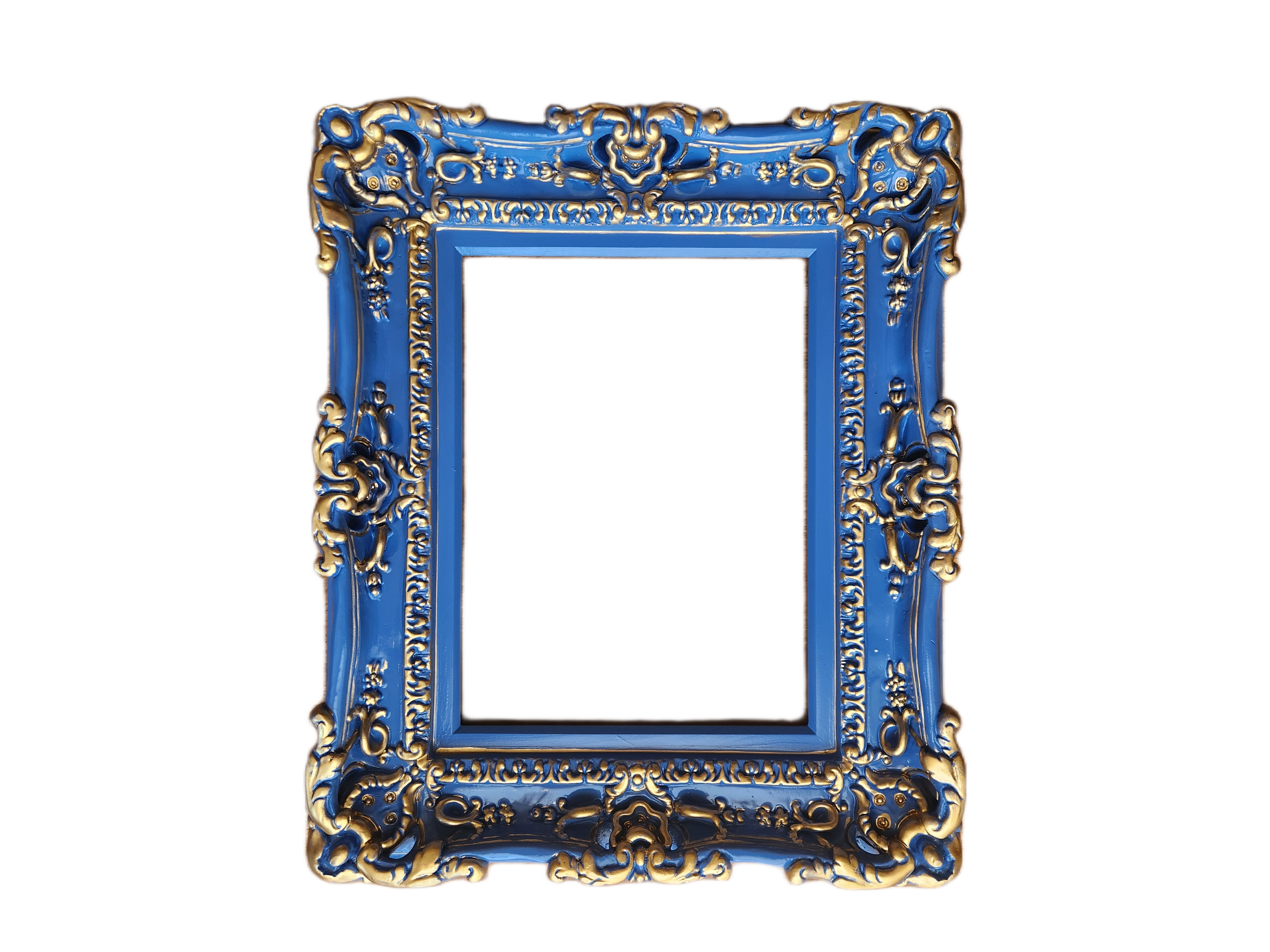 11x14 Fancy Blue Picture Frame, Traditional Frame, Artistic Poster Frame