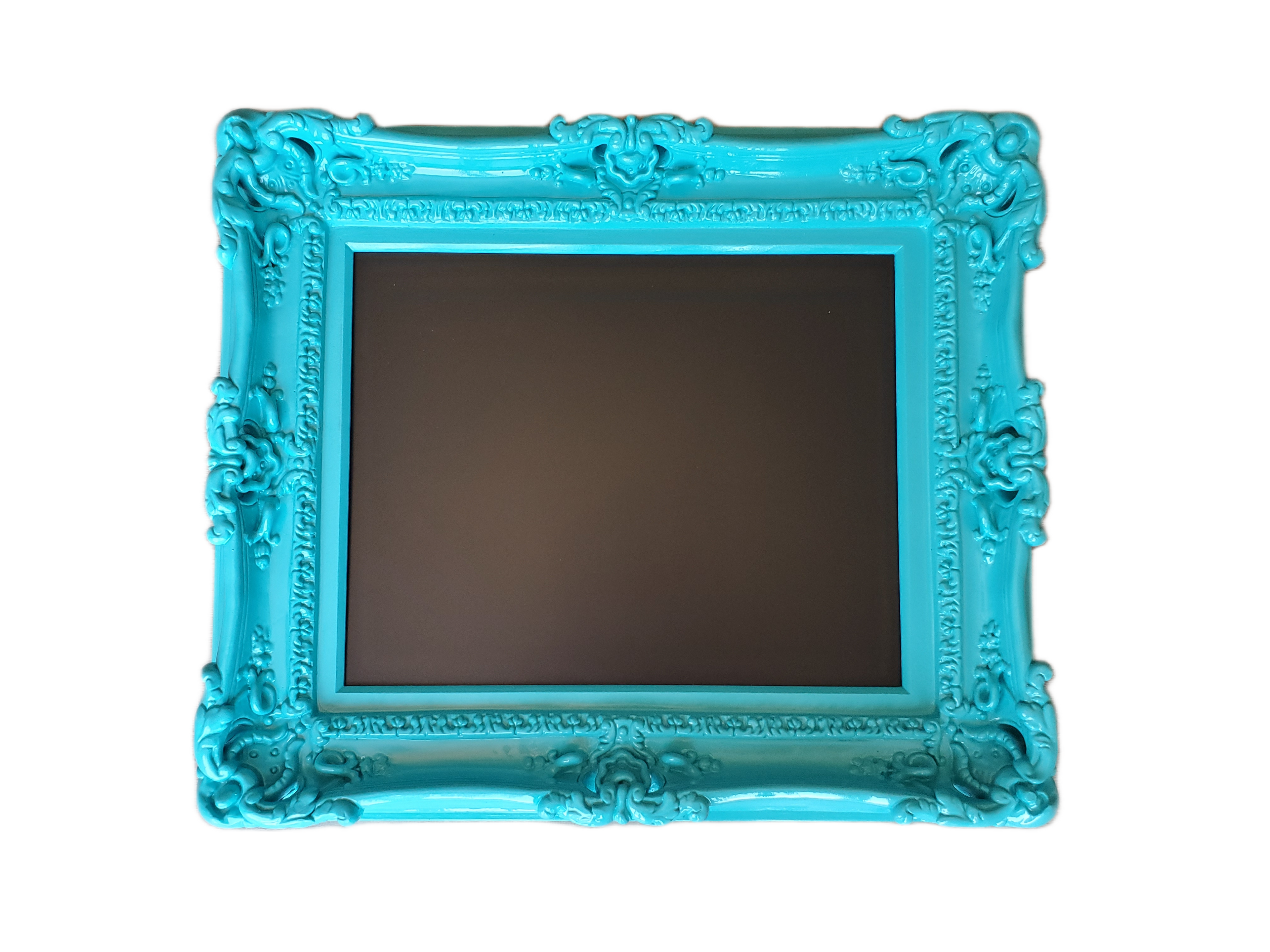16x20 Ornate Turquoise Photo Frame, Baroque Art Classic Frame