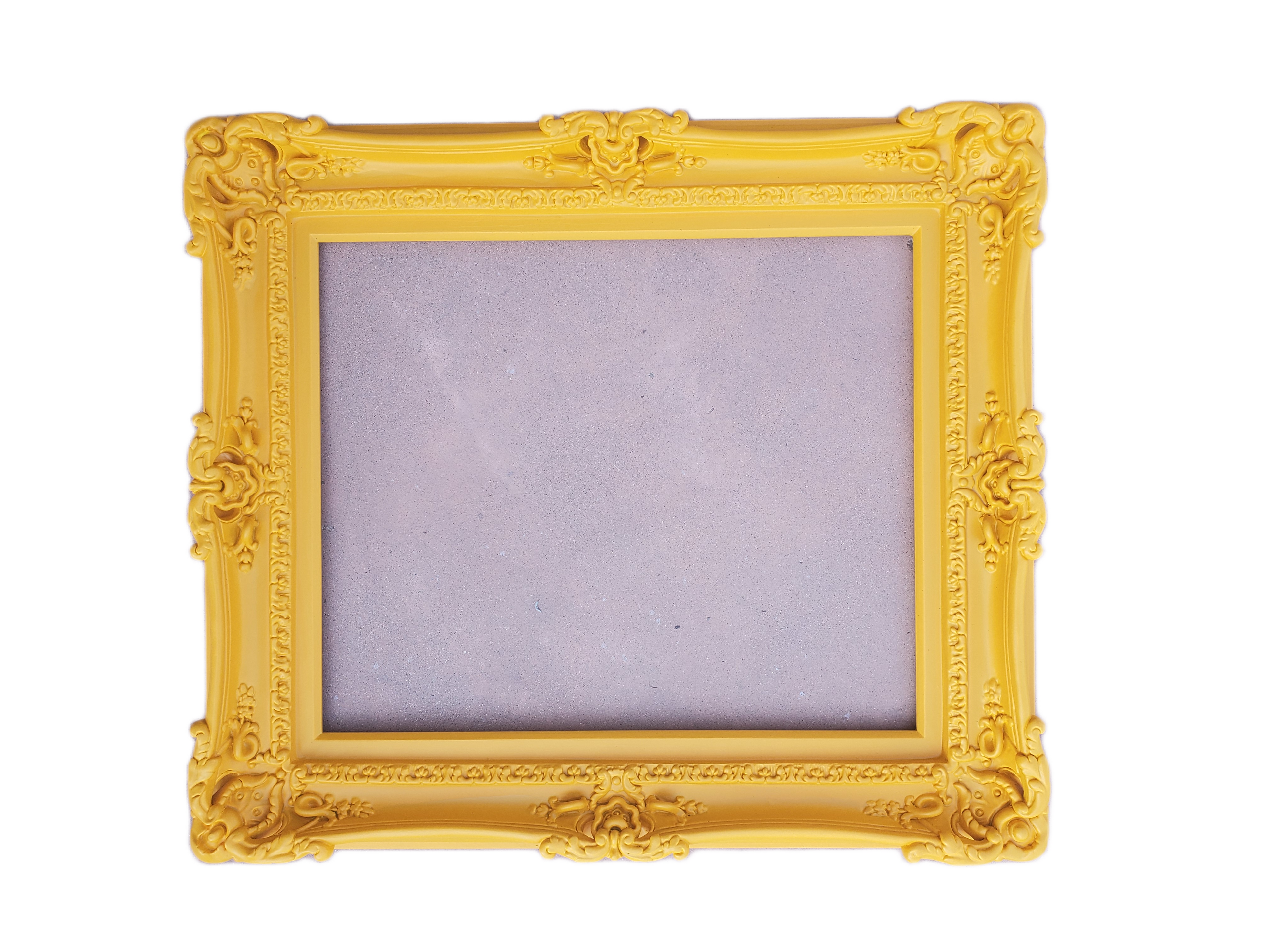 16x20 Bright Yellow Picture Frame, Fancy Frame, Ornate Wall Children's Photo Frame