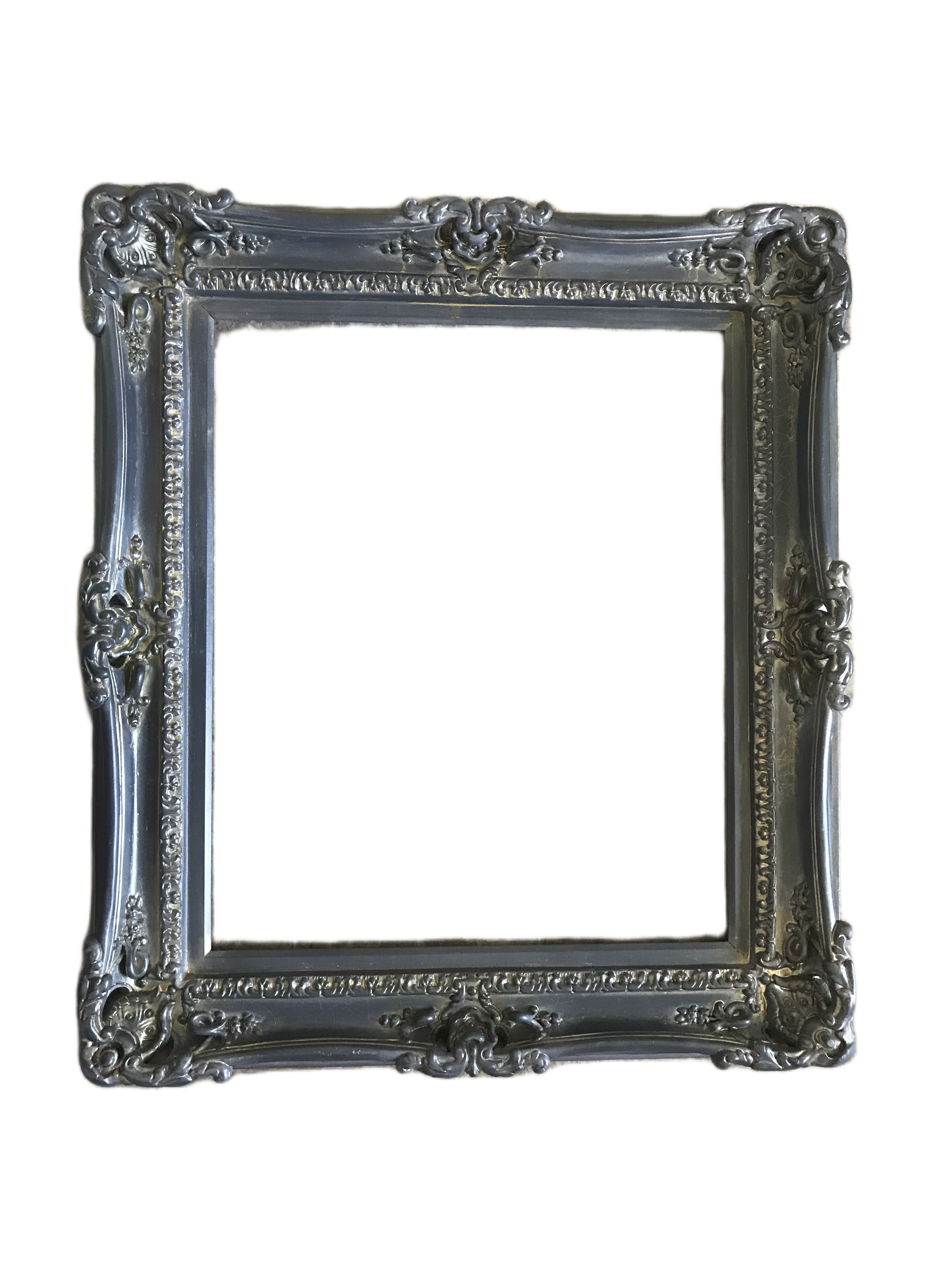 20x24 Vintage Picture Frame, Baroque Wash Gray Photo Frame, Home Accents