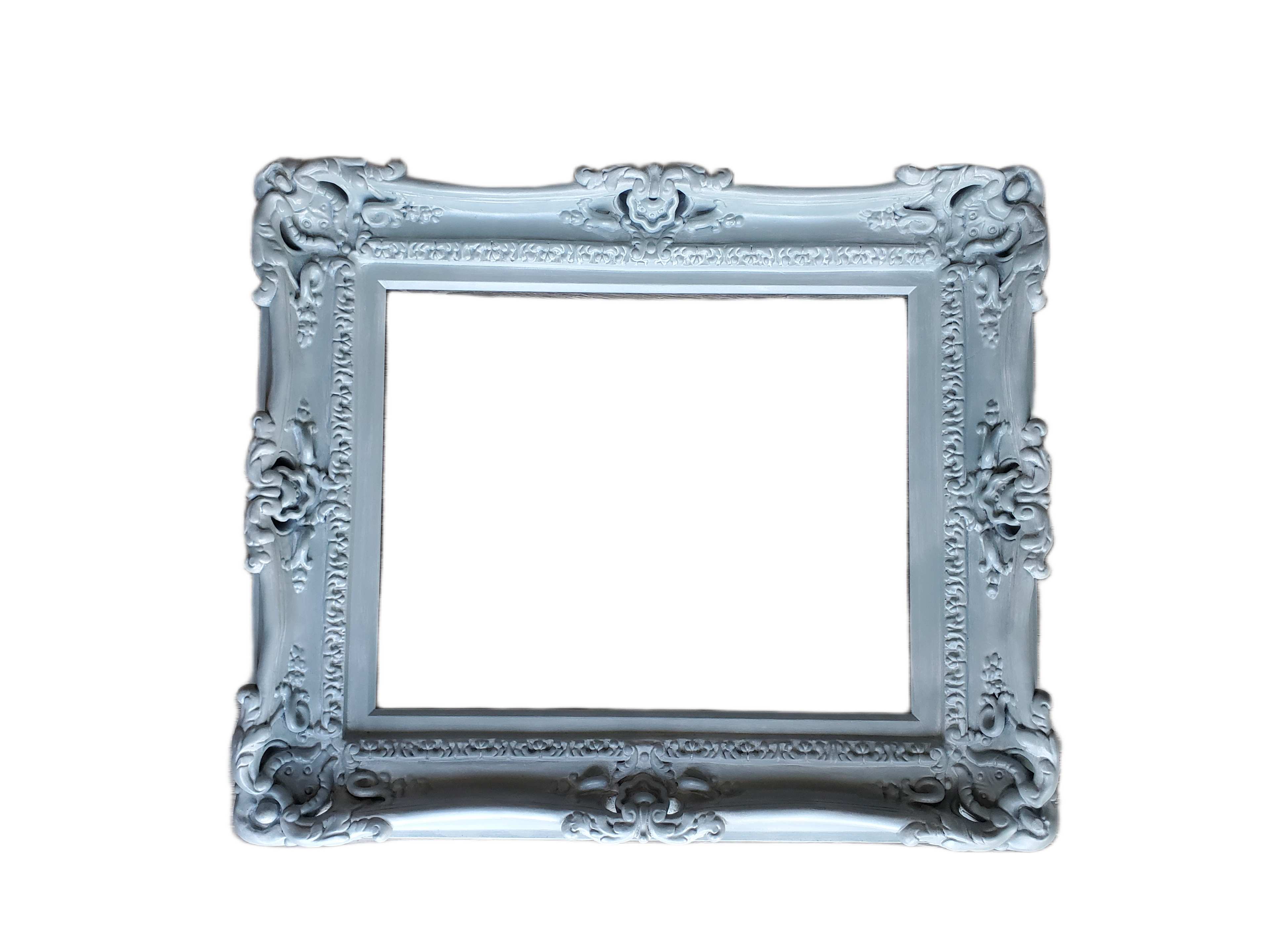 16x20 Cottage Chic Gray Picture Frame, Colonial Baroque Photo Frame, French Frame