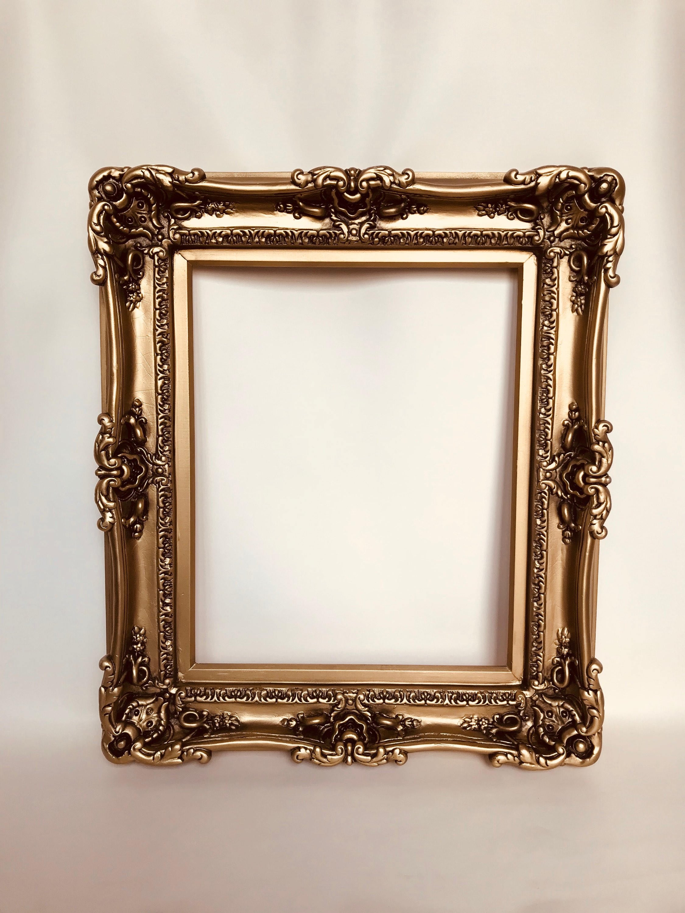 20x24 Vintage Bronze Picture Frame, French Ornate Mid Century Frame