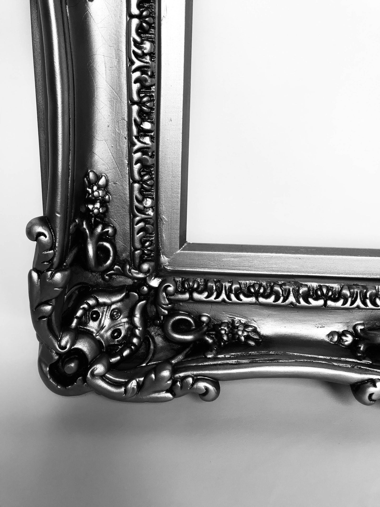 20x24 Silver Picture Frame, Fancy Ornate Colonial Victorian Frame