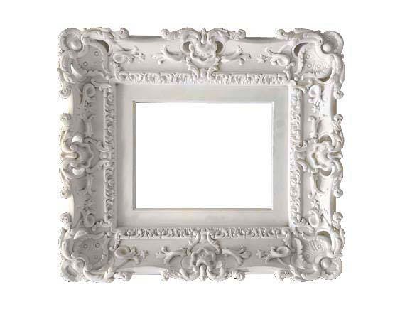 8.5x11 White Frame, Diploma Frame, Certificate Frame, Fancy Baroque Frame, Classic Frame