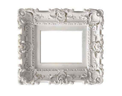 8.5x11 White Frame, Diploma Frame, Certificate Frame, Fancy Baroque Frame, Classic Frame