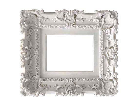 8x10 White frame baroque wedding wall picture frame art painting print cottage photo