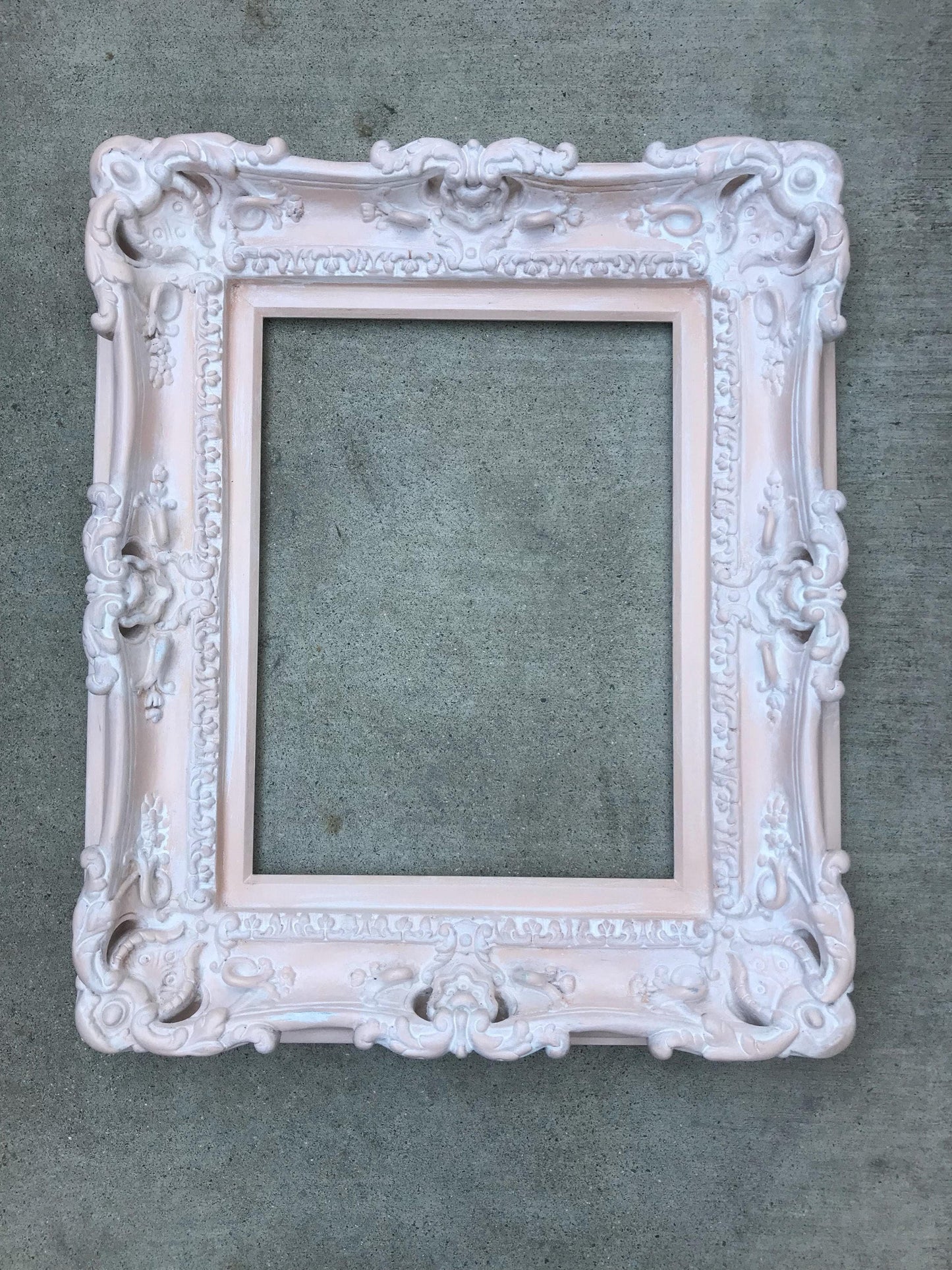 11x14 Vintage Shabby Picture Frame, Fancy Baroque Distressed Frame