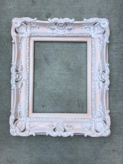 11x14 Vintage Shabby Picture Frame, Fancy Baroque Distressed Frame