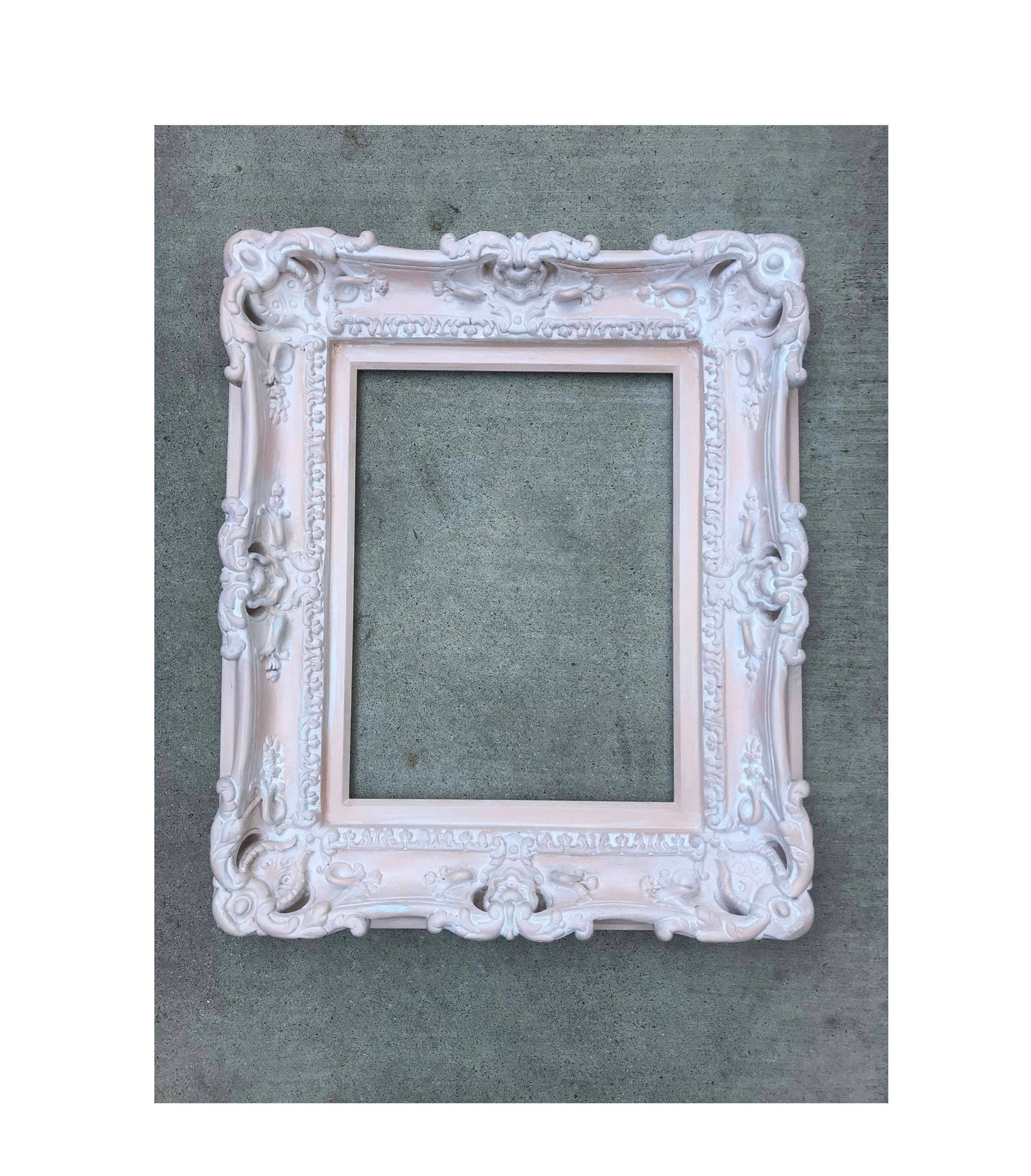 20x24 Shabby Chic Distressed Picture Frame, Baroque Ornate Fancy Style Frame