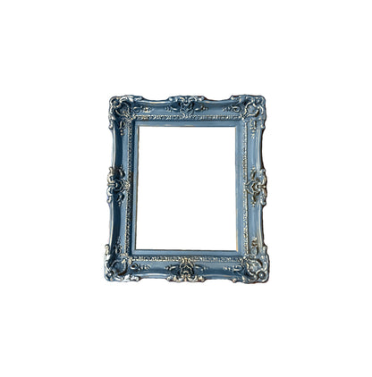 20x24 Shabby Chic Blue Frame, Vintage Cottage Style, Fancy Frame