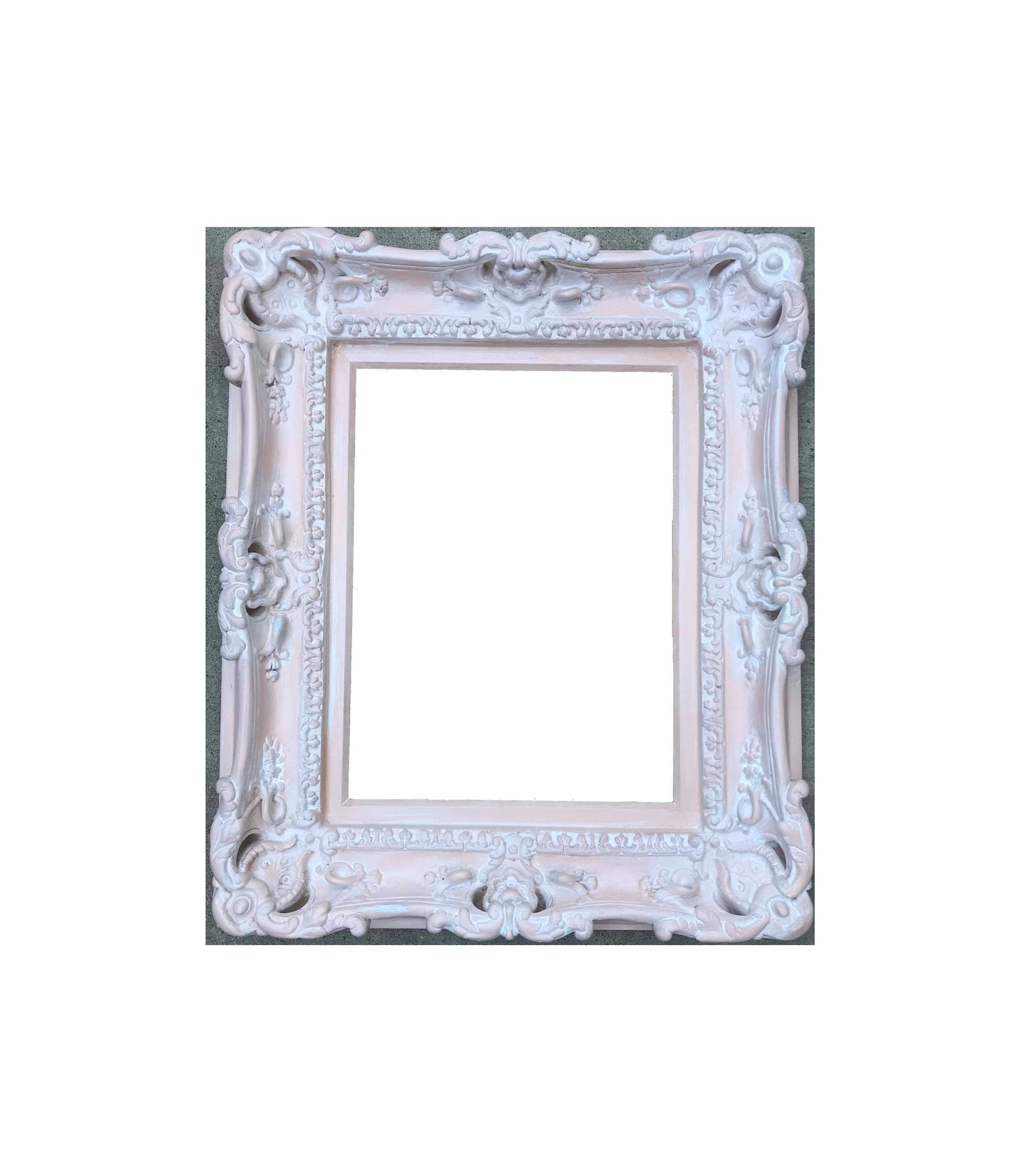 12x16 Shabby chic picture frame, fancy frame, baroque distressed vintage cottage frame