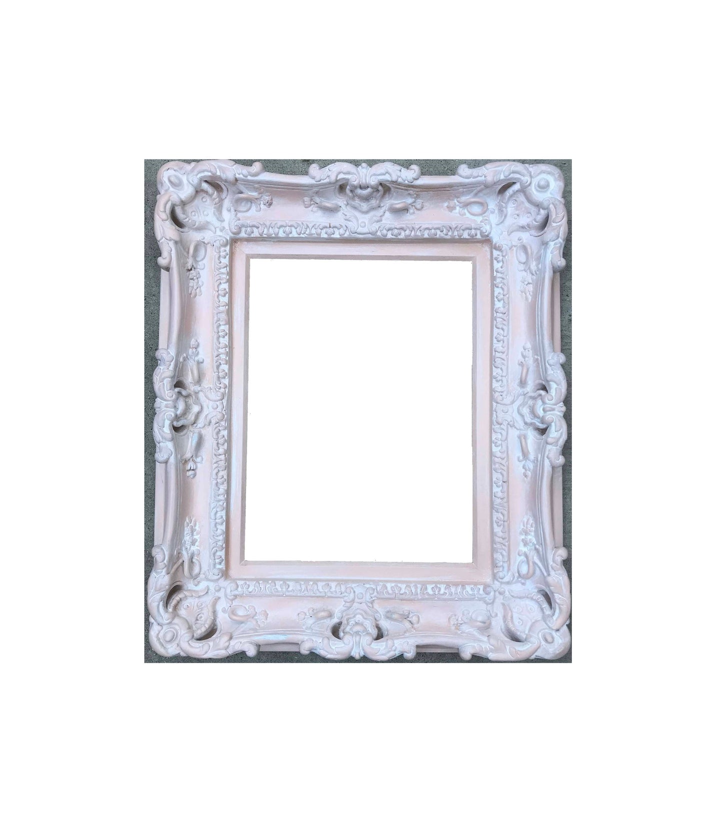 11x14 Vintage Shabby Picture Frame, Fancy Baroque Distressed Frame