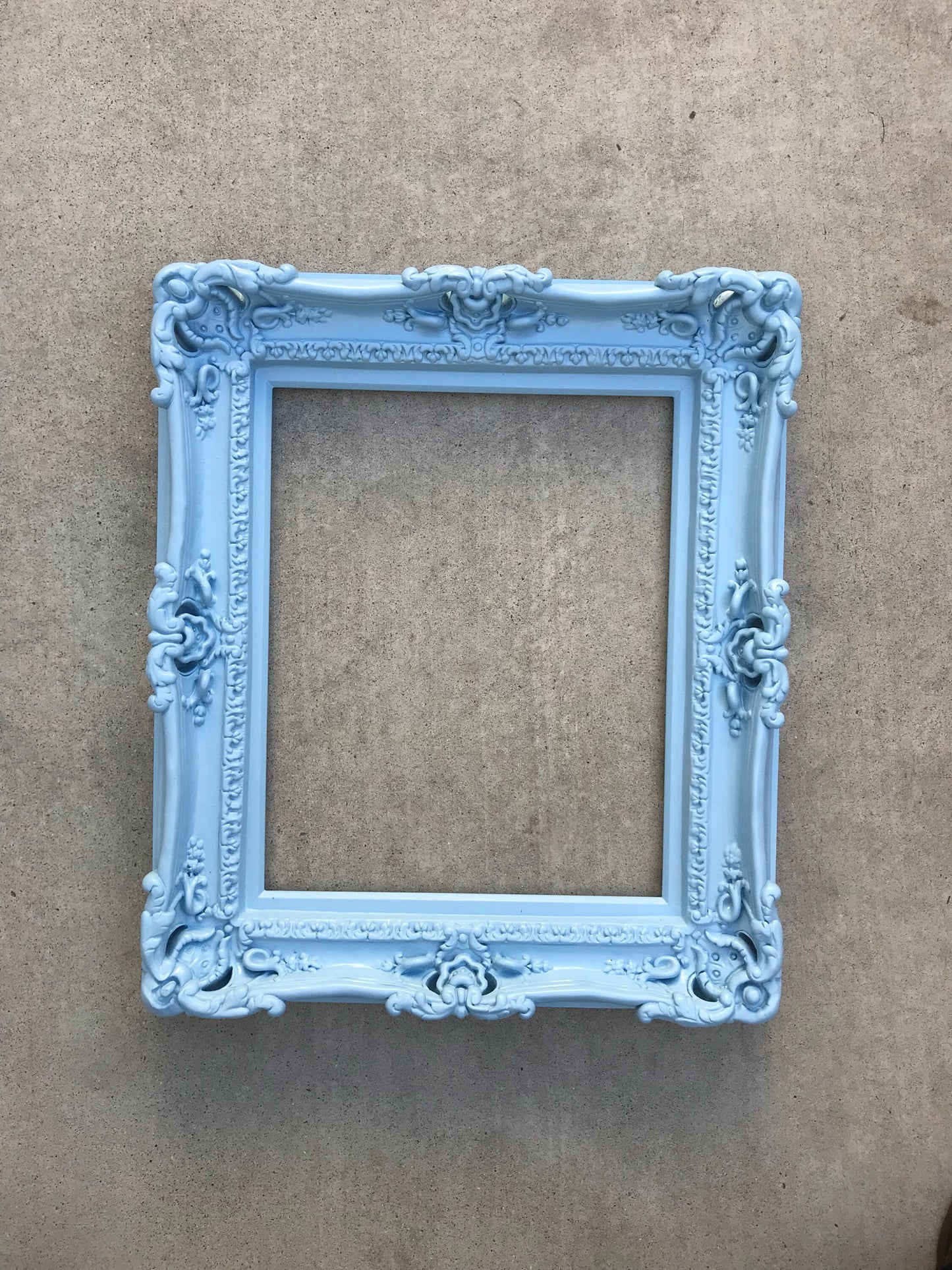 16x20 Baby Blue Picture Frame, Baroque Shabby Chic Frame, French Country Frames