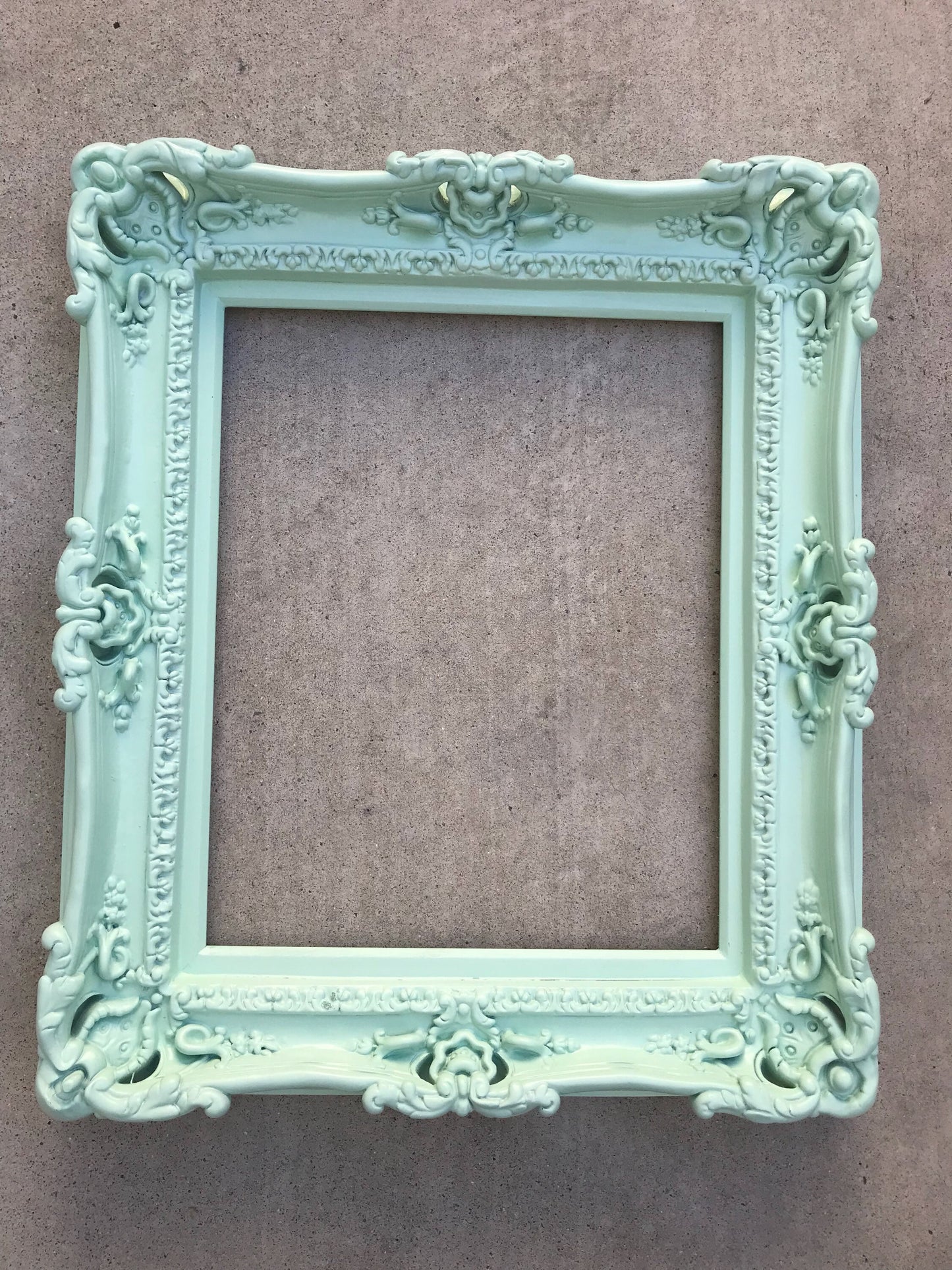 12x16 Baby Green Picture Frame, Baroque Ornate Mirror, Photo Baby Frame, Modern