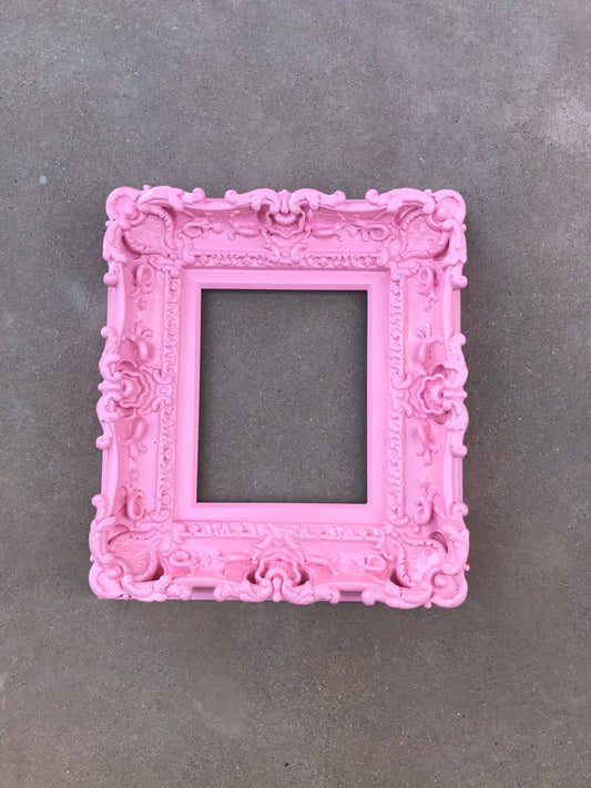 8.5x11 Pink Frame, Baroque Picture Frame, Photo Frame, Baby Room Gift Idea, Fancy Frame