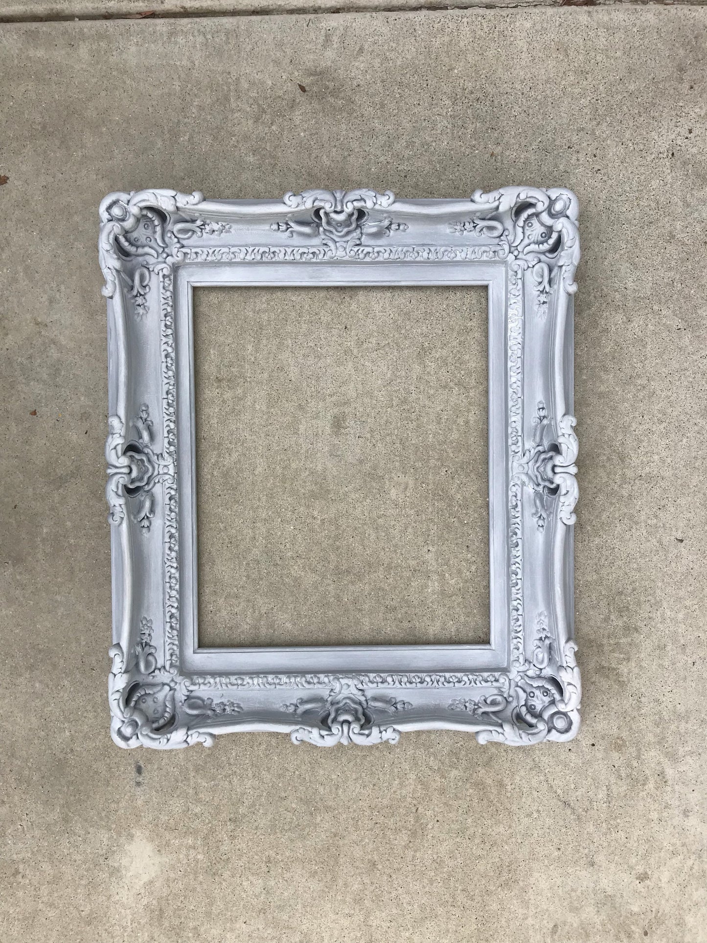 11x14 Vintage Distressed Gray Picture Frame, Cottage Frame