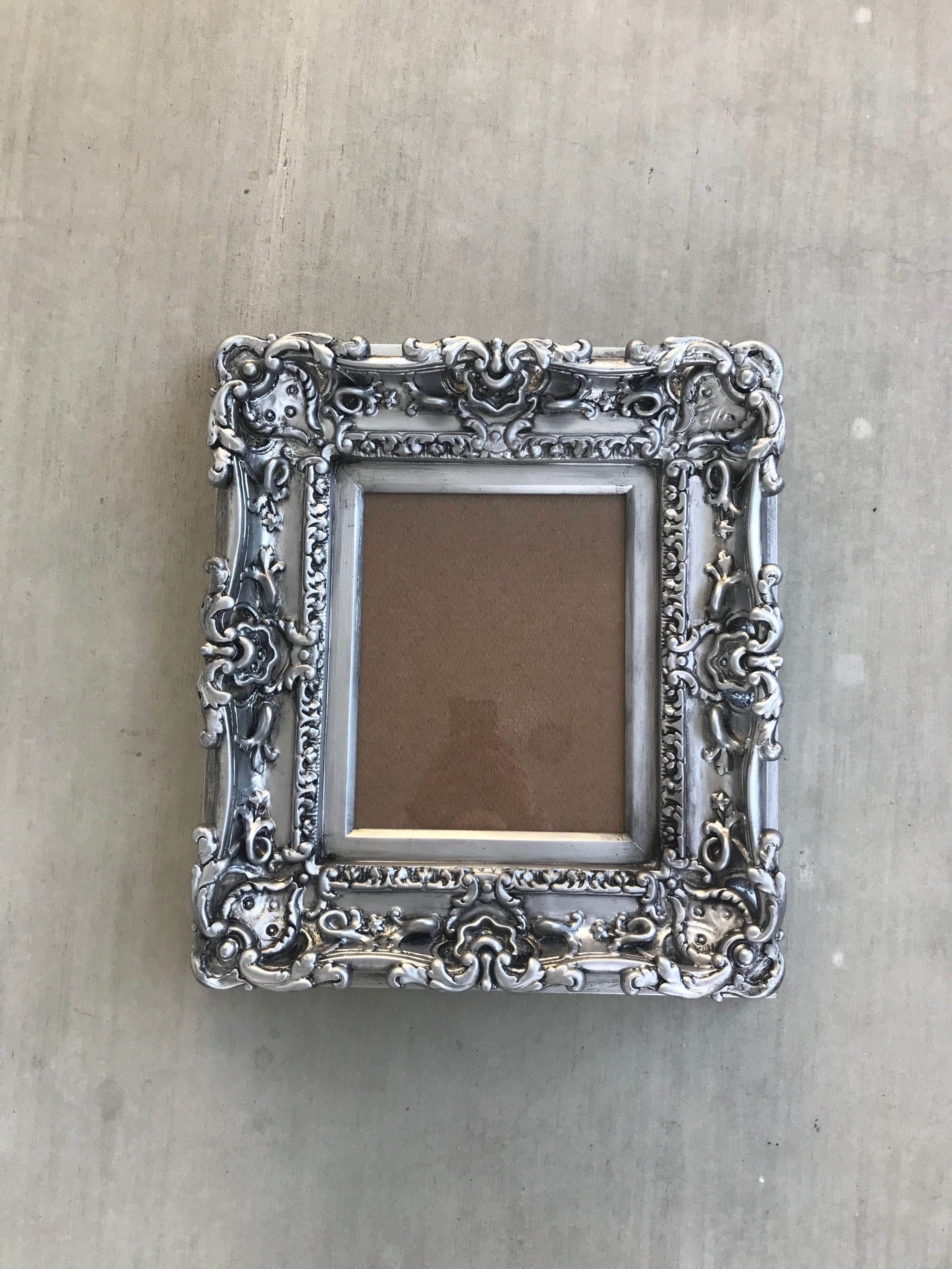 8x10 Antique Silver Frame, Baroque Picture Frame, Art Frames