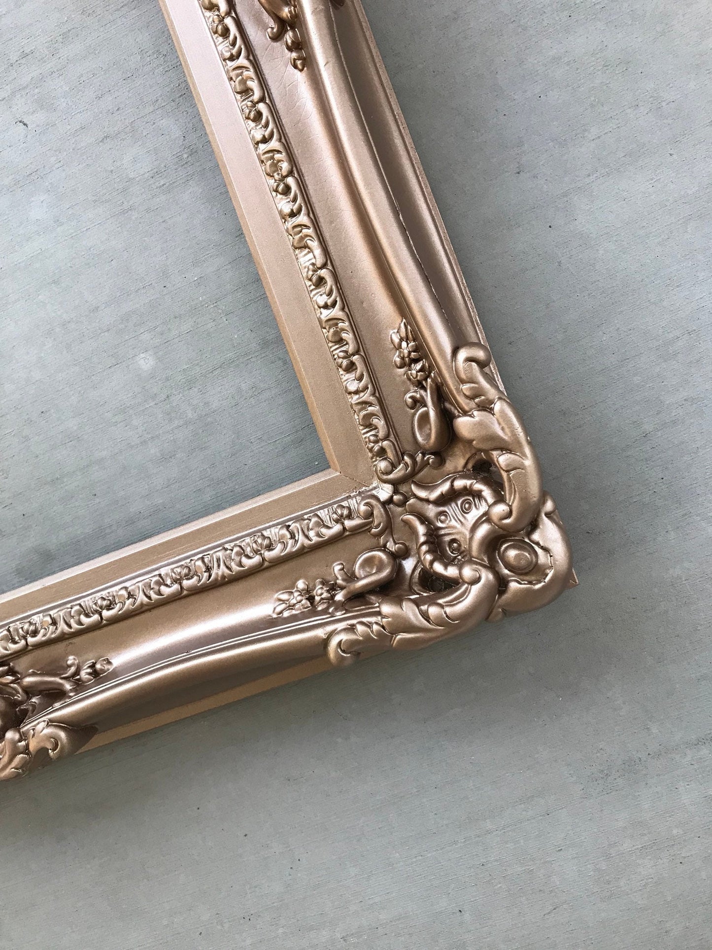 16x20 Rose Gold Picture Frame, Fancy Victorian Wedding Frame