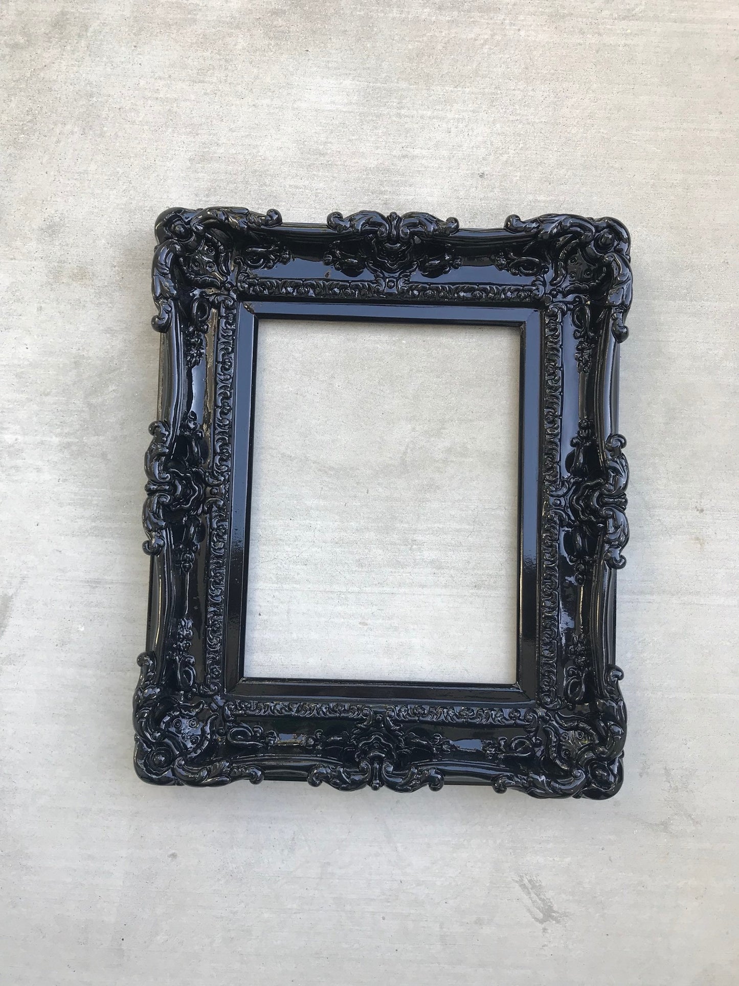 12x16 Black Frame, Artwork, Elegant Picture Frame, Baroque Ornate Fancy Frame