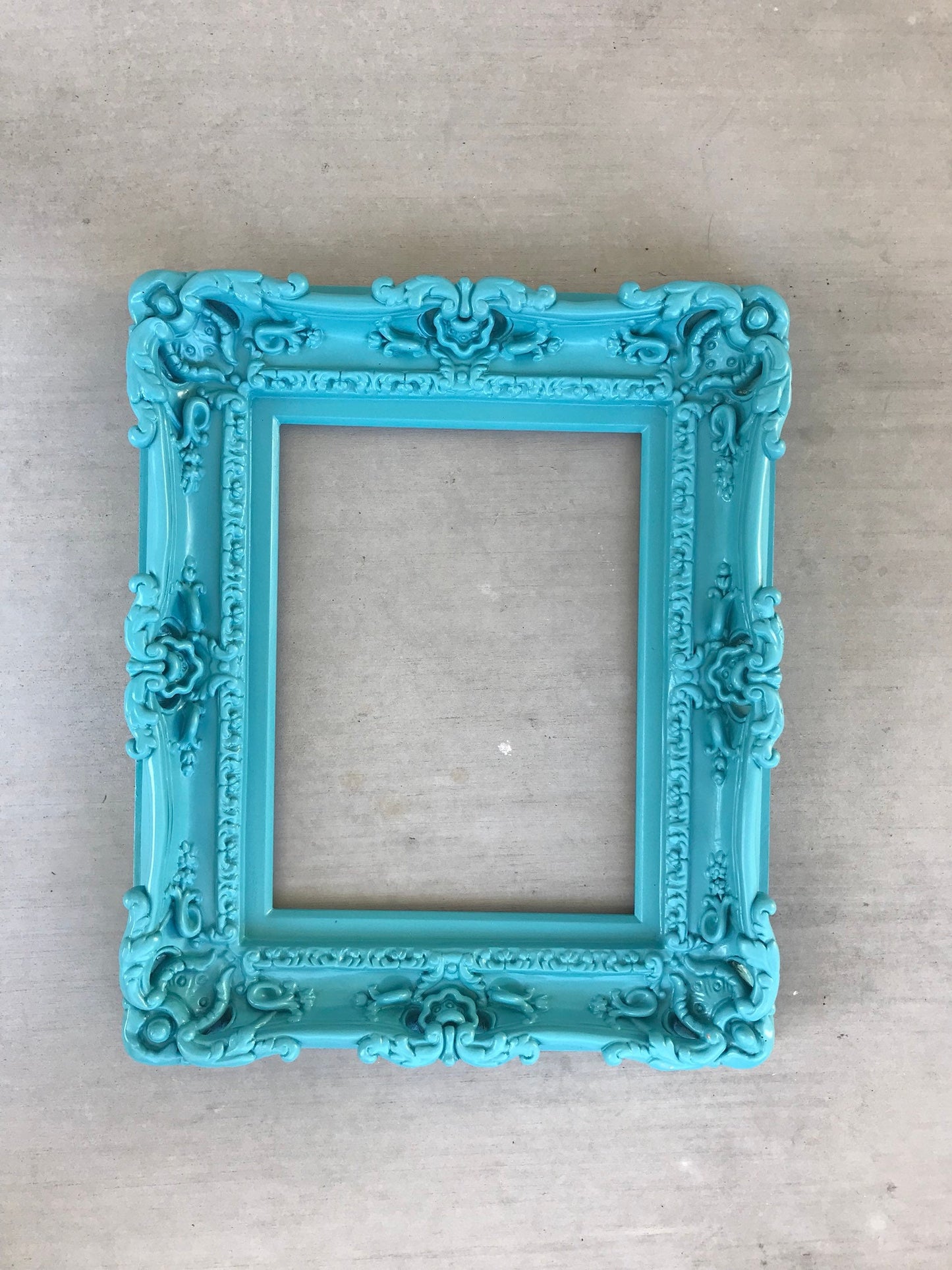 12x16 Turquoise Frame, Shabby Chic Style, Original frame, Ornate Photo Frame, Art Painting