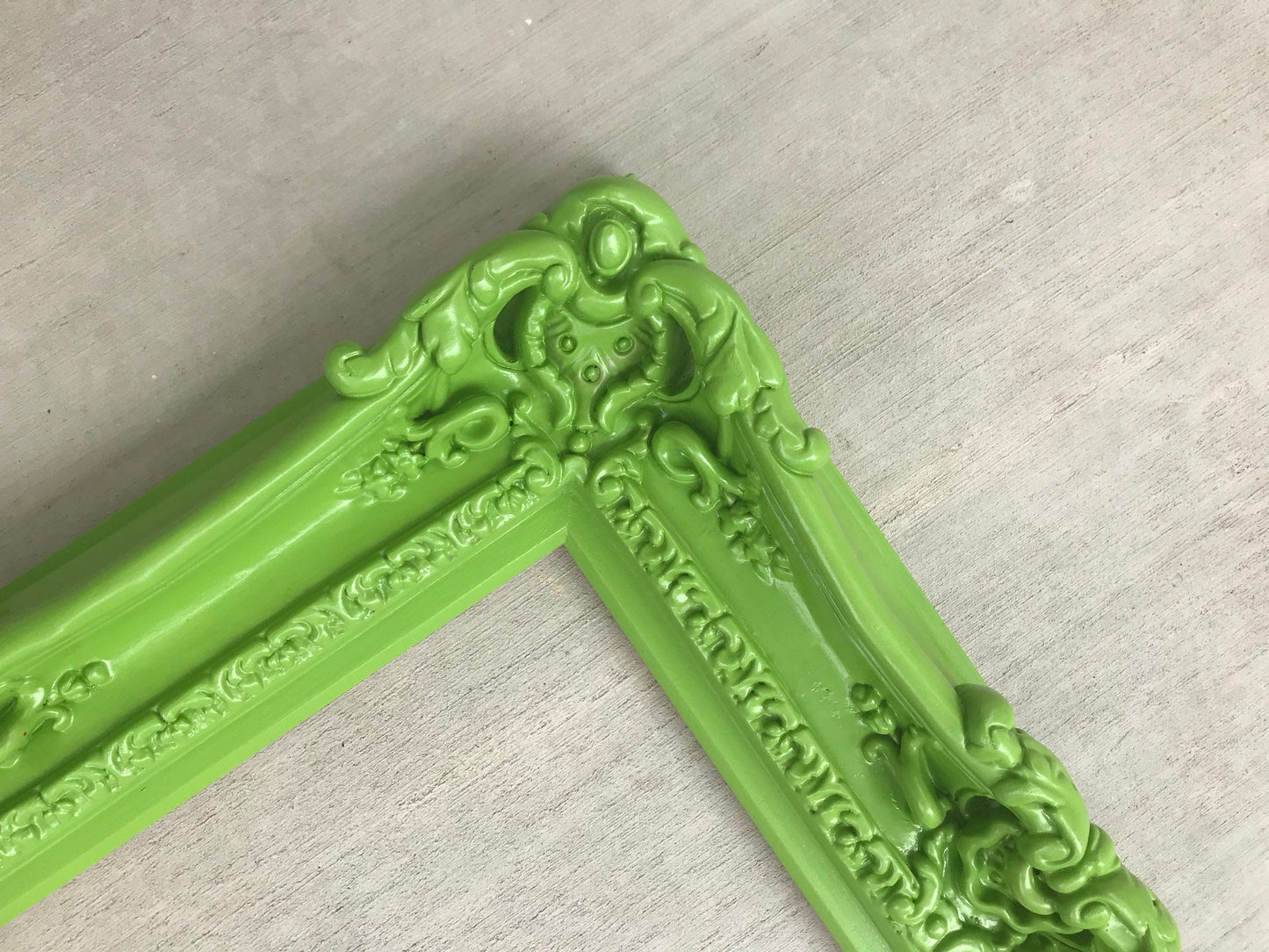 12x16 Green Frame, Baroque Ornate Chic Decorative Picture Frame, Colorful Kids Decor