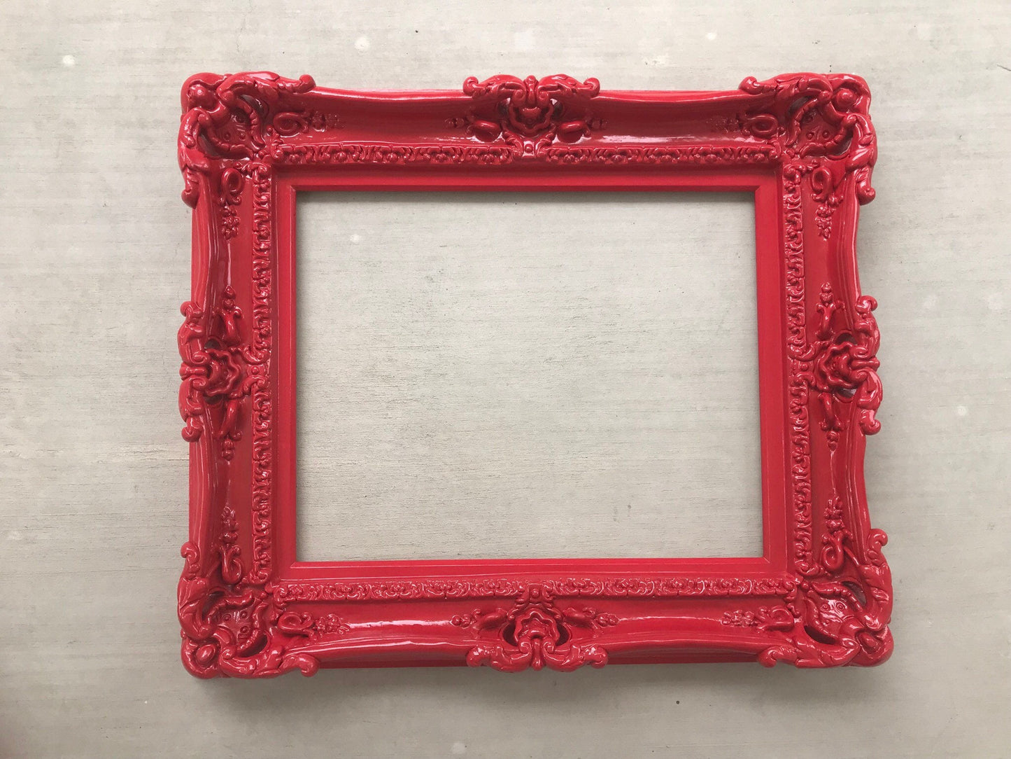 16x20 Christmas Red Photo Frame, Colorful Ornate Wall Frame, Original Frame, Colonial