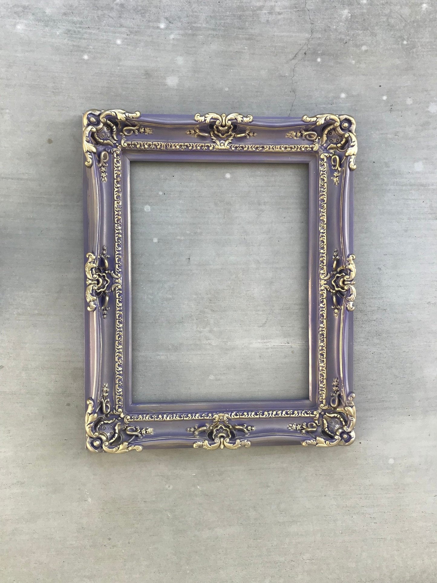 20x24 Purple Frame, Colorful Ornate Baroque Distressed Frame, Shabby Frame