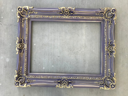 20x24 Purple Frame, Colorful Ornate Baroque Distressed Frame, Shabby Frame