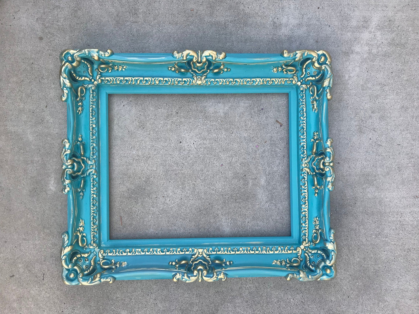 16x20 Turquoise Picture Frame, French Country Frame, Original Frame