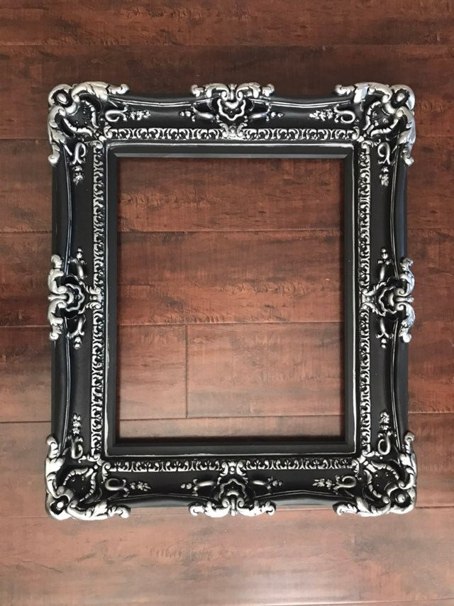 20x24 Black Picture Frame, Elegant Ornate Baroque Photo Frame, Wedding Gift