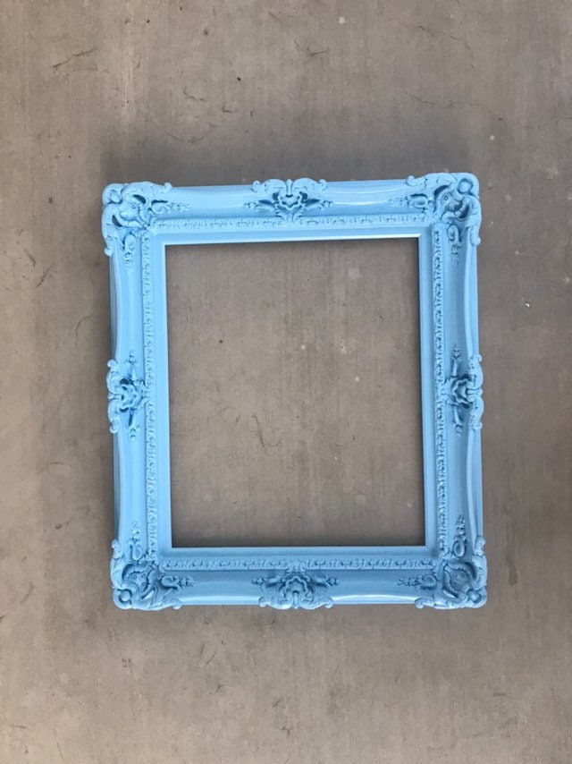 20x24 Baby Blue Frame, Baroque Colonial Fancy Frame, Painting