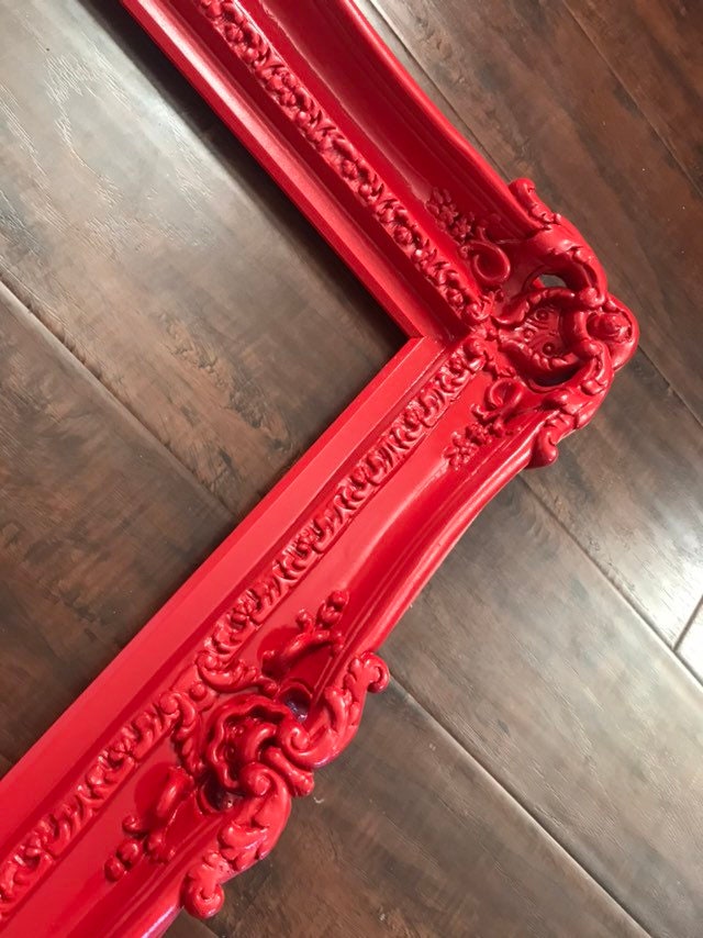 20x24 Christmas Red Picture Frame, Colorful Baroque Photo Frame