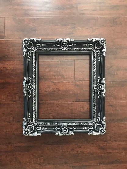 20x24 Black Picture Frame, Elegant Ornate Baroque Photo Frame, Wedding Gift